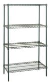 Green Epoxy Wire Shelving